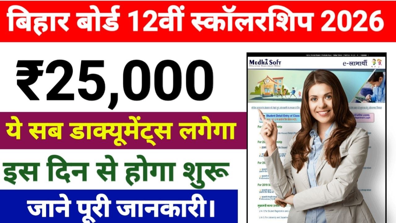 Bihar Board 12th Scholarship 2026 Apply